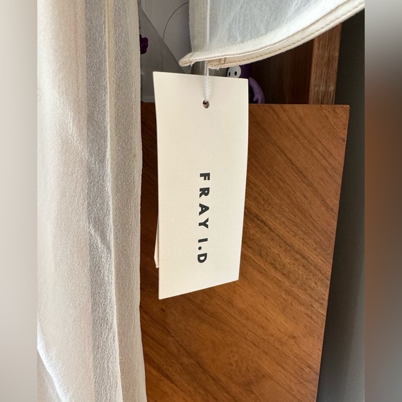 Fray I.D Sheer Cut and Sew Dress Off White Size 2 - Picture 10 of 12